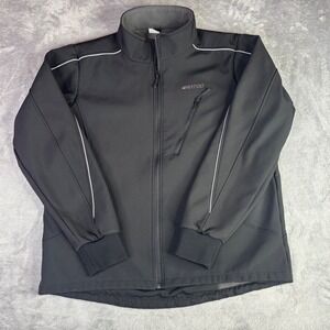 Wantdo‎ Softshell Jacket Men XL Black Fleece Lined Full Zip Outdoor Hiking Coat